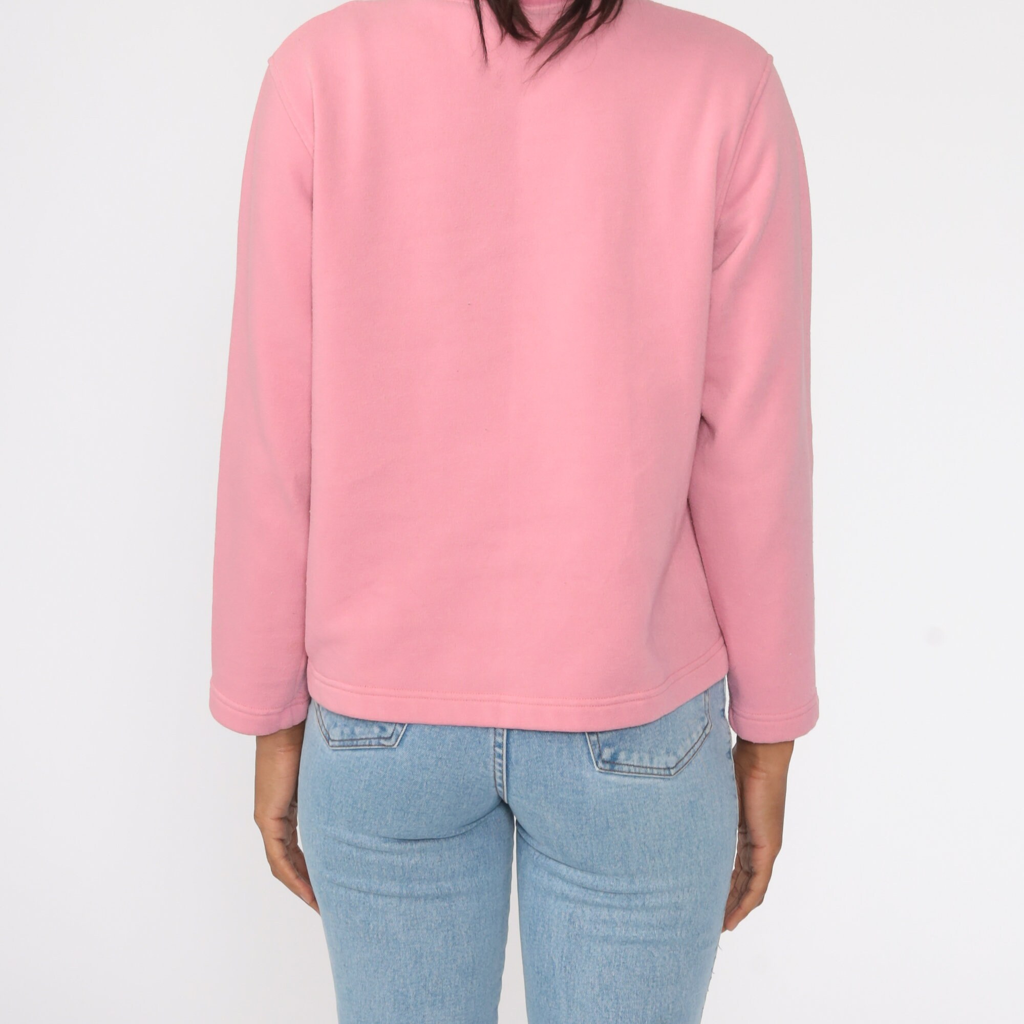 Pink Crewneck Sweatshirt 90s Sweatshirt Oversized Sweatshirt Plain ...