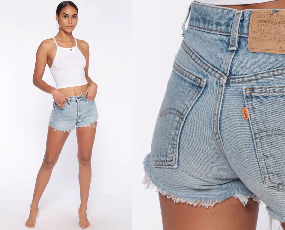 vintage levi cut off denim shorts