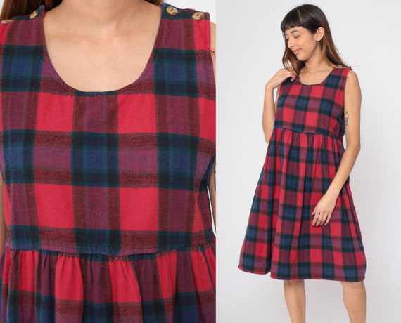 Checkered strap dress deals
