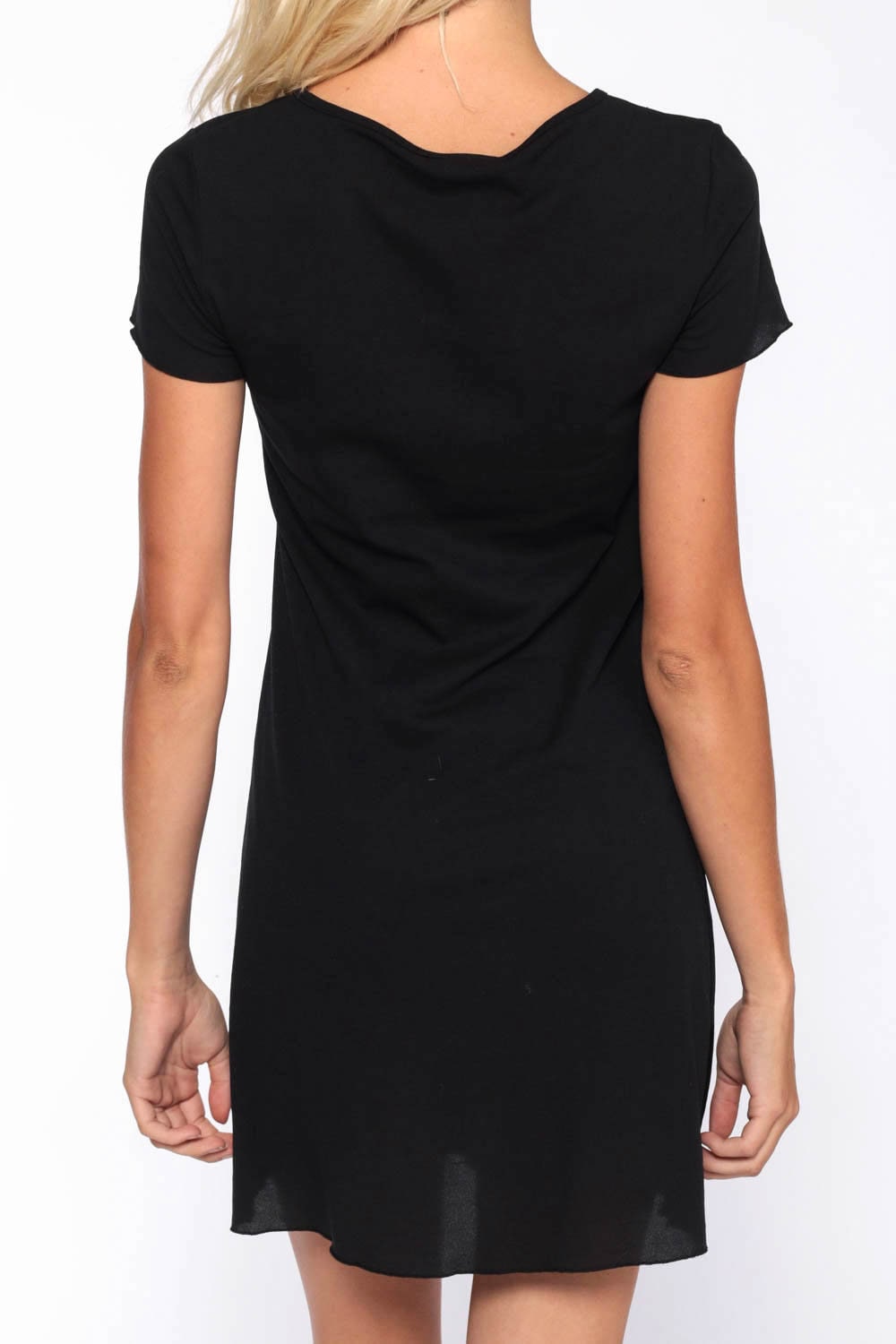 short sleeve mini shift dress