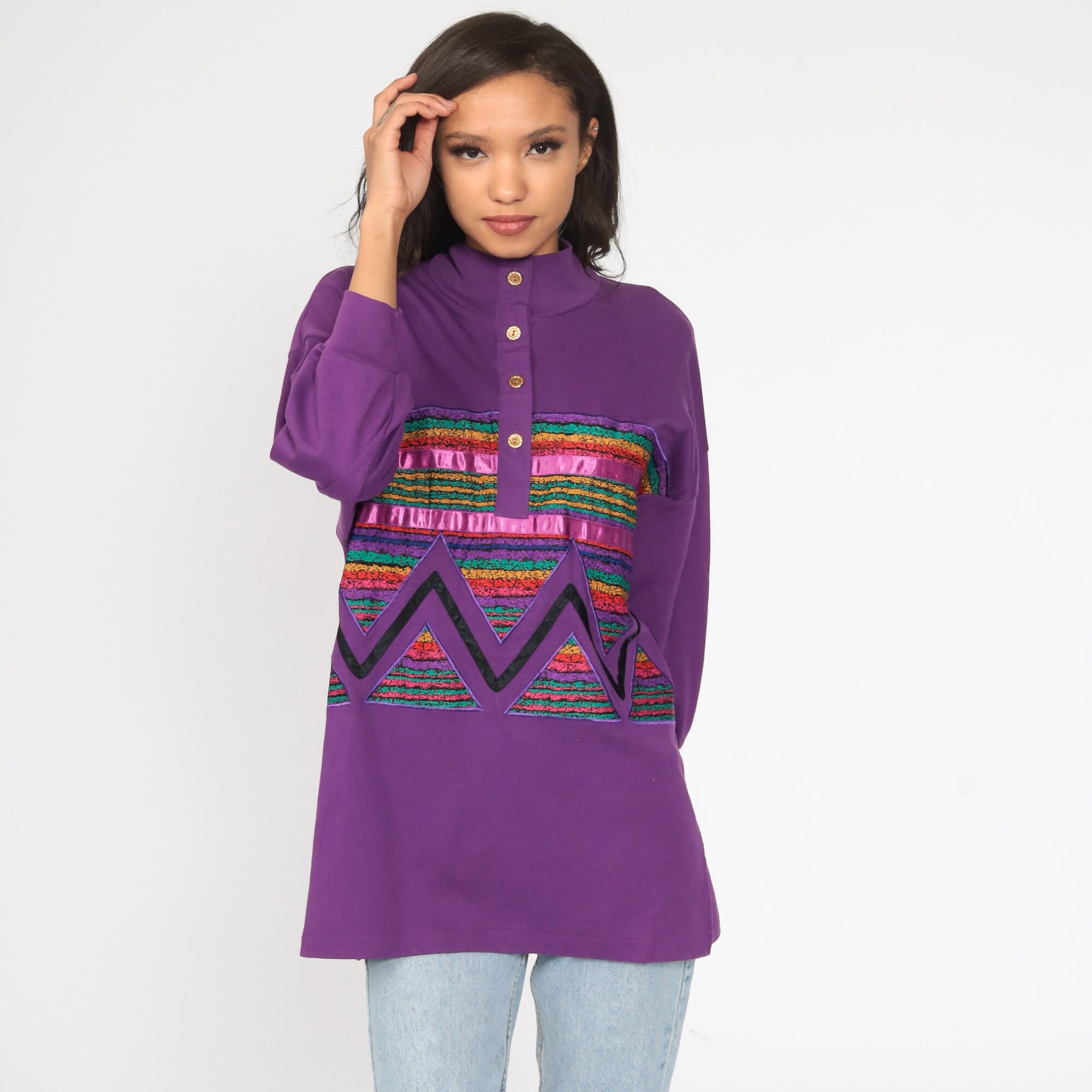 rainbow button up