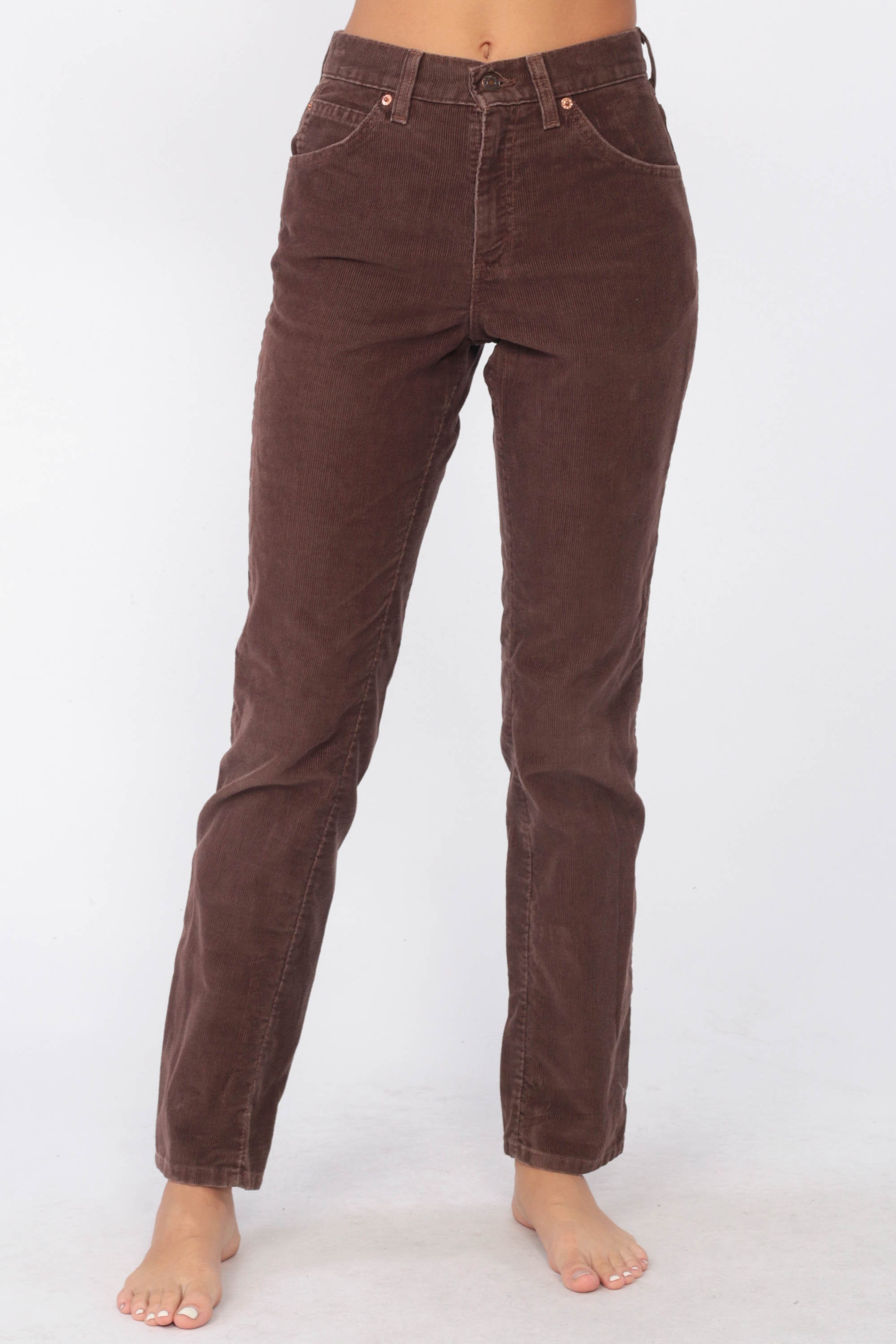 Levis Corduroy Pants 90s Straight Leg Pants Levi Strauss Jeans Straight Leg Trouser Brown 1990s