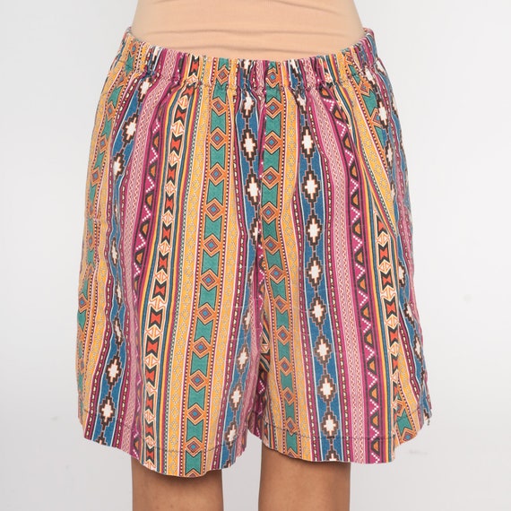 90s Mini Skort Southwestern Geometric Print Skirt… - image 9