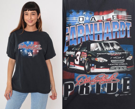 90s Dale Earnhardt Shirt Race Car Shirt Nascar Graphic Tshirt #3 Winners Circle Racing Black Tee 1990s Sports T Shirt Large L