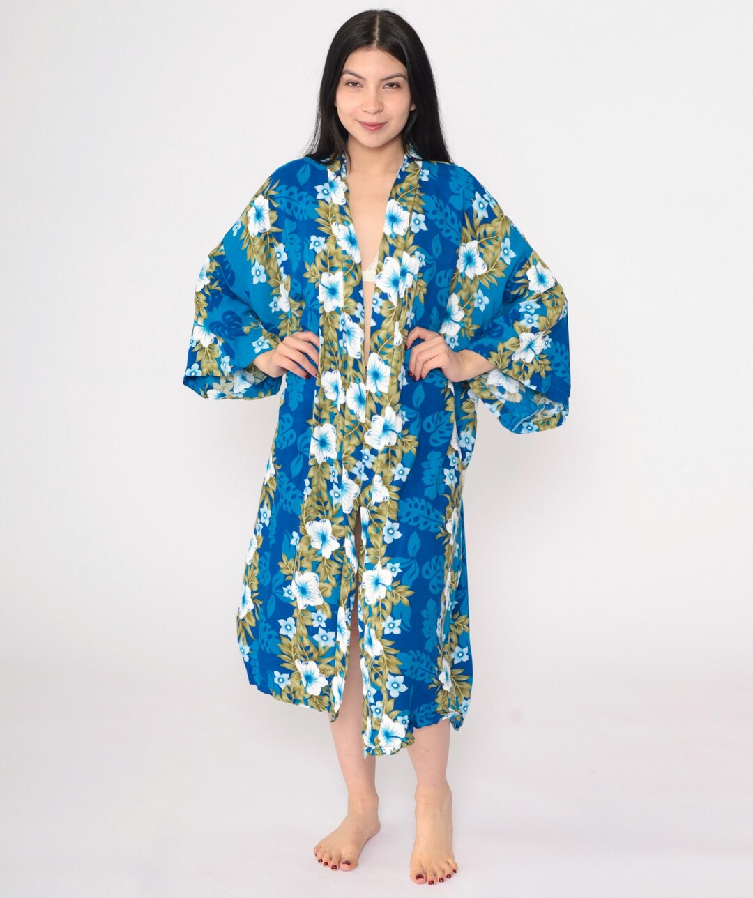 Hawaiian Pineapple Print Women's Robe