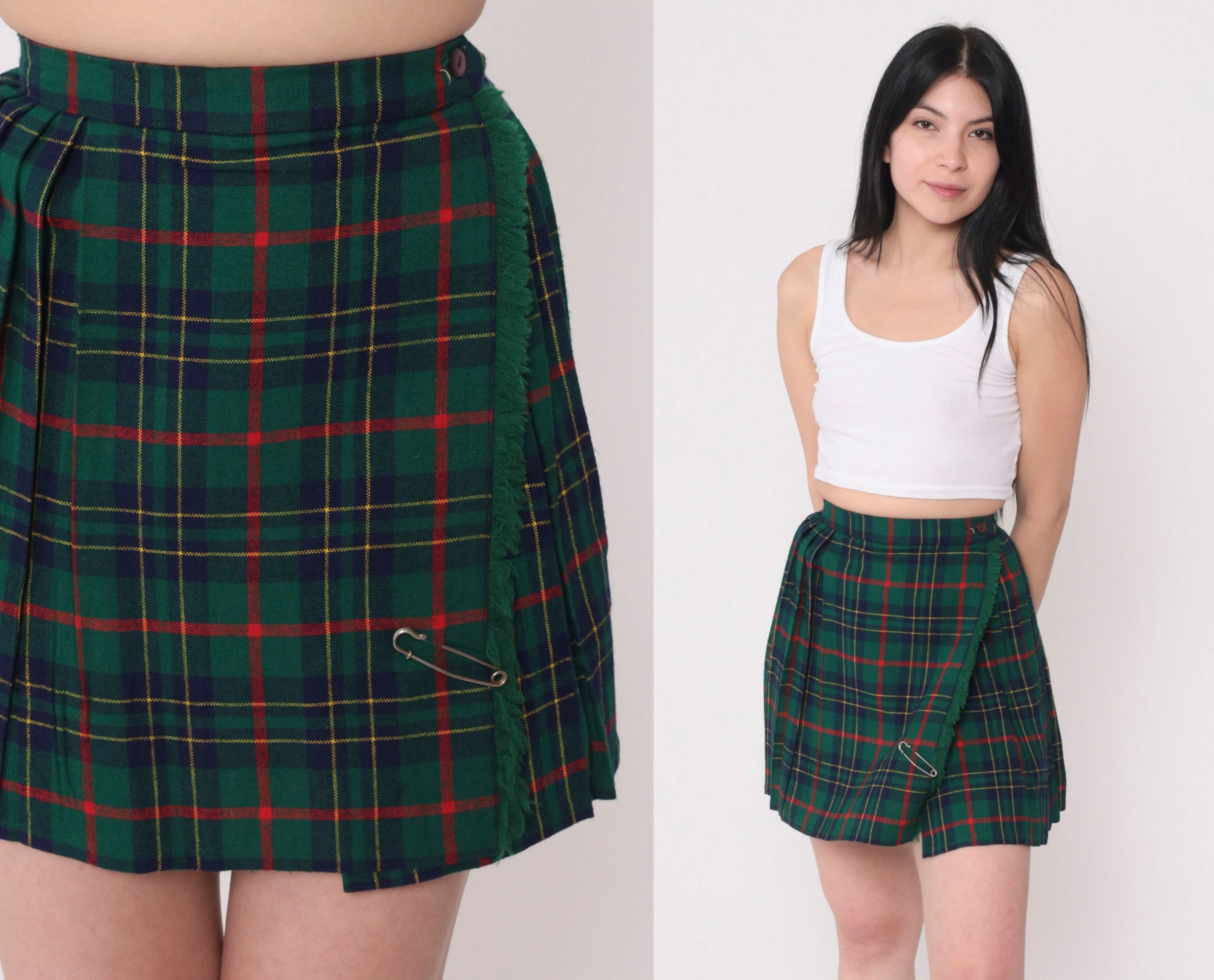 Green mini skirt 80s hotsell