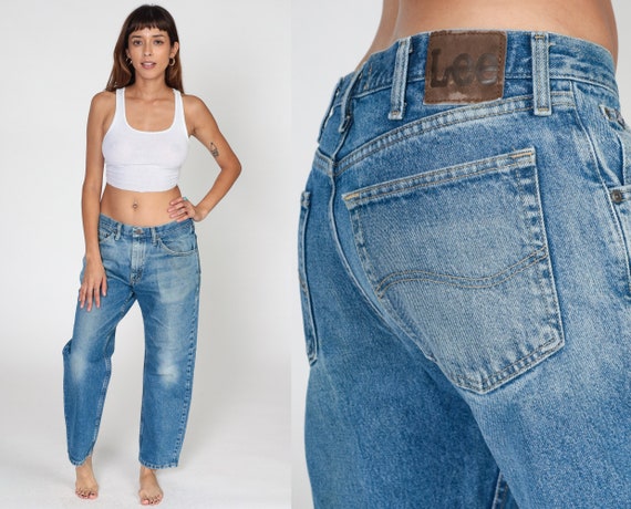 Y2k Faded Lee Jeans 34 Straight Leg Jeans Mid Rise Jeans Retro