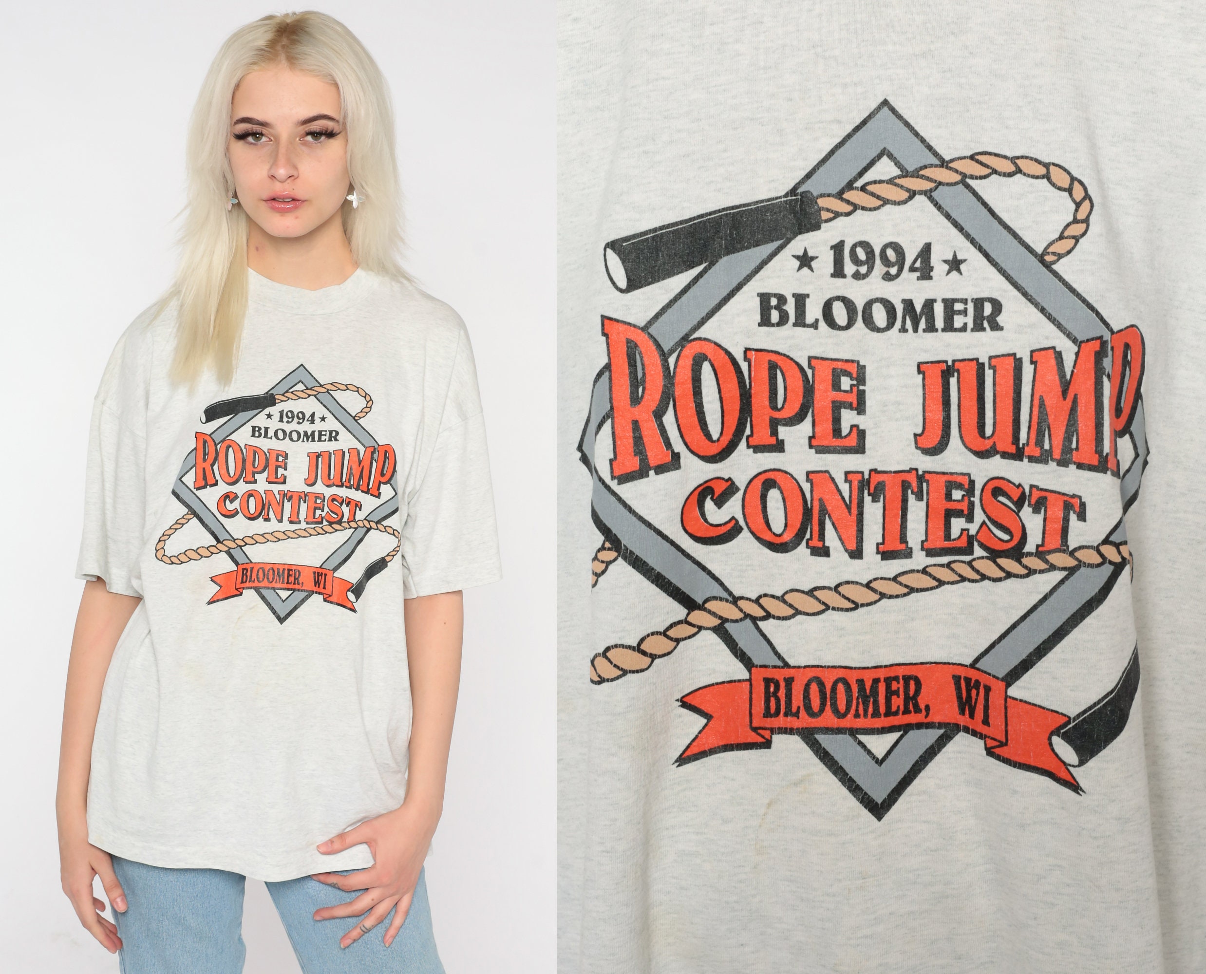 Rope Jump Contest Shirt 1994 Bloomer Wisconsin T Shirt 90s Jump Rope