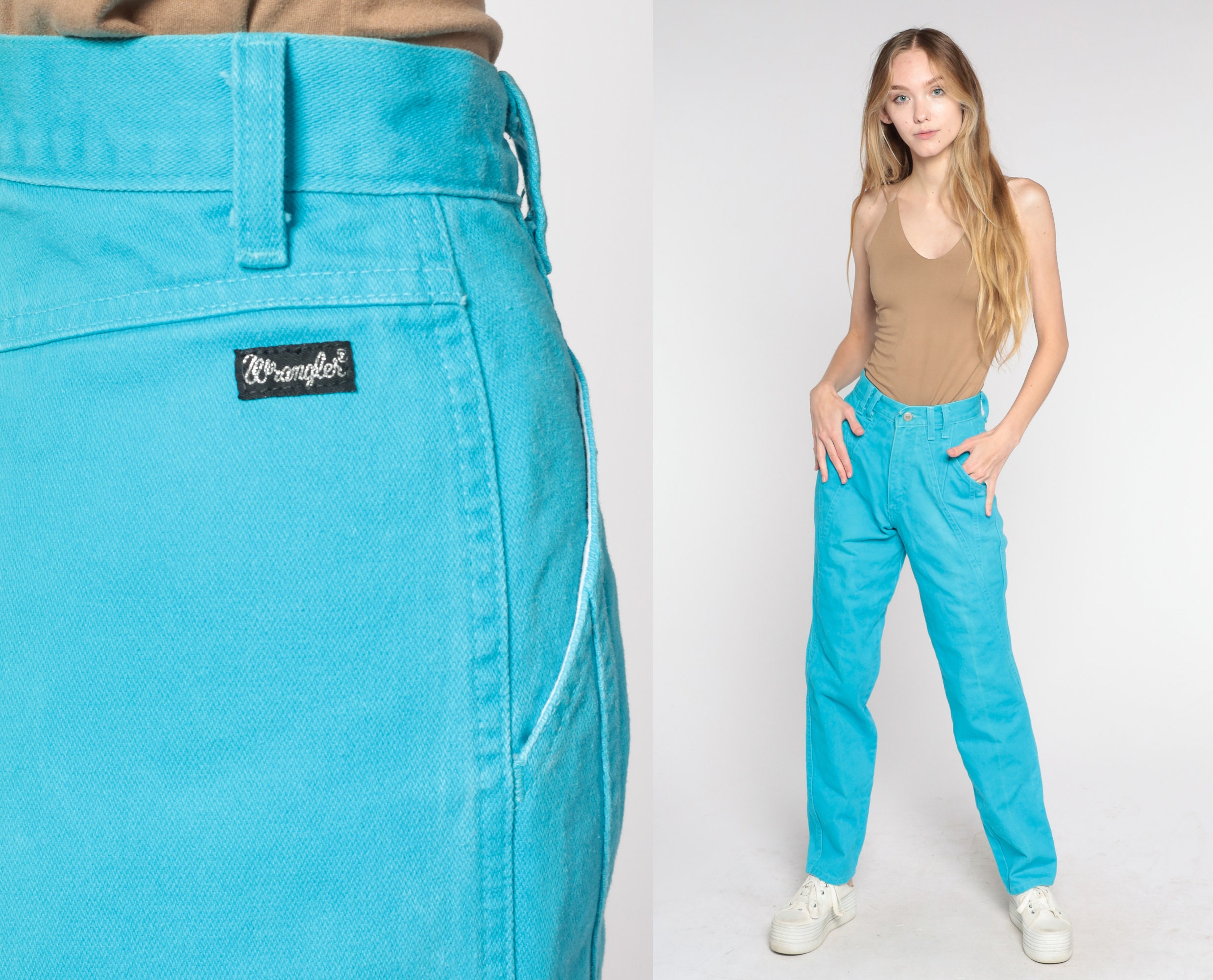 Bright Blue Jeans 90s Wrangler Silverlake Jeans High Waisted - Etsy