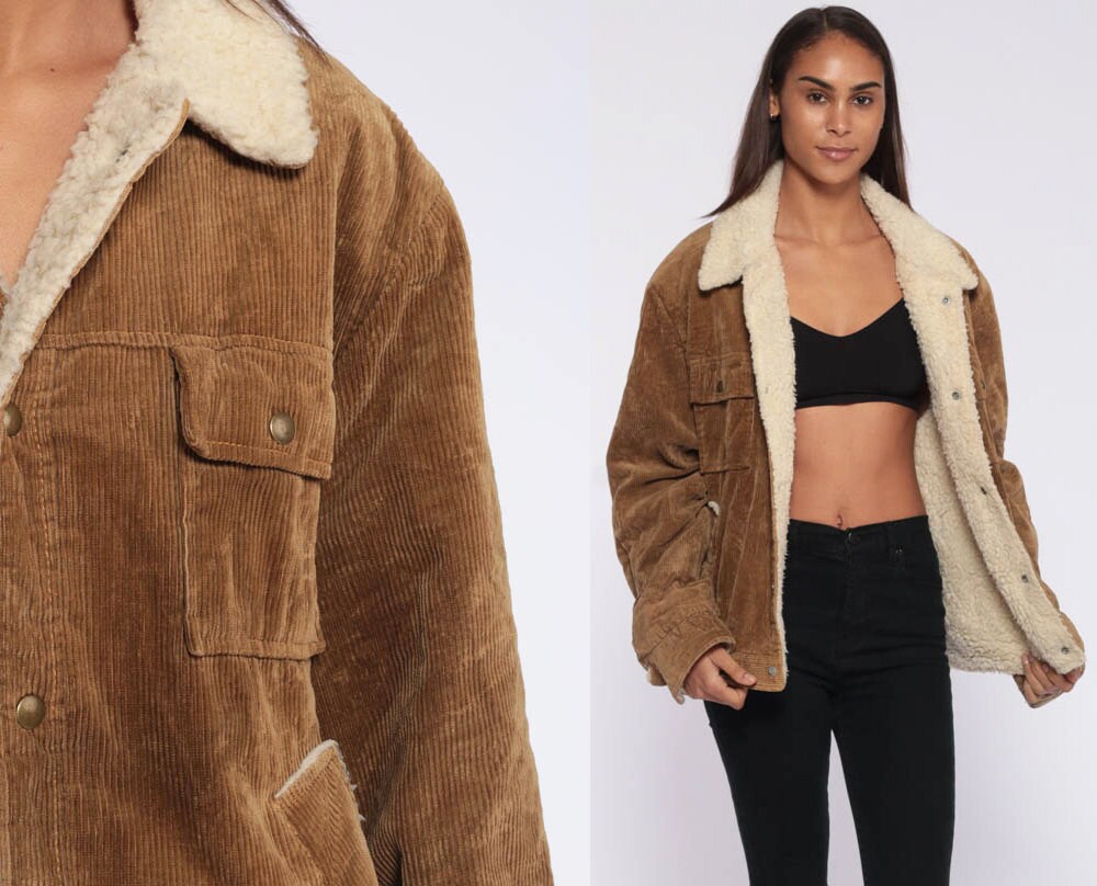corduroy sheepskin jacket