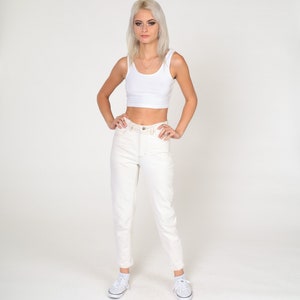 White Skinny Jeans Y2k The London Jean Mid Rise Pants Tight Slim Tapered Leg Vintage 00s Extra Small xs 00