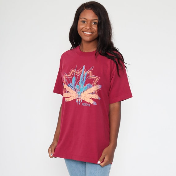 Arizona Cactus Shirt Desert TShirt 90s Shirt Native American Shirt Vintage Saguaro T Shirt Graphic Print 1990s Southwest Top Extra Large xl