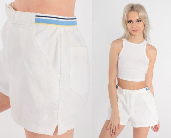 White Tennis Shorts 80s Jantzen Shorts Retro Prep… - image 1