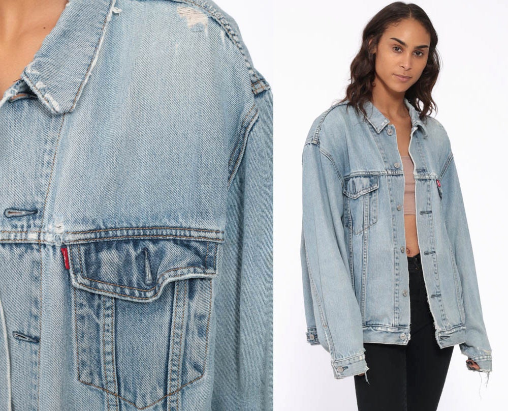 levi's ripped jean jacket