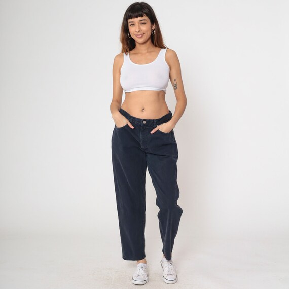 Black Calvin Klein Jeans 00s CK Jeans Mom Jeans Relaxed Tapered Leg High Waisted Jeans Denim Pants Y2K Vintage Large 34