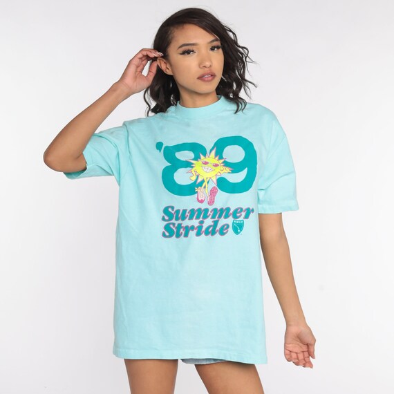 1989 Summer Stride Shirt Library Shirt 80s Readin… - image 3