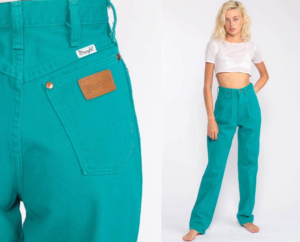 turquoise wrangler jeans