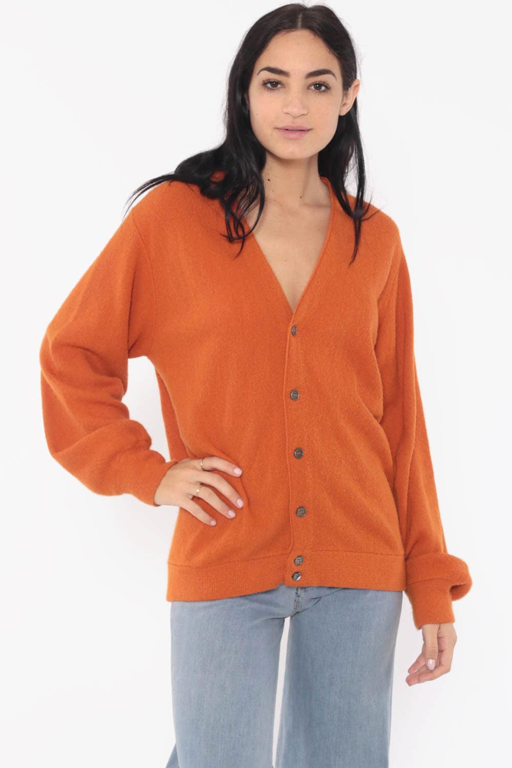burnt orange duster cardigan