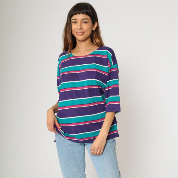 90s striped shirt womens clearance