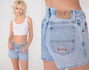 Y2K Jean Shorts Mudd Jean Shorts Mid Rise Blue Denim Shorts 00s Vintage Retro Summer Jean Shorts Cotton Small S 3