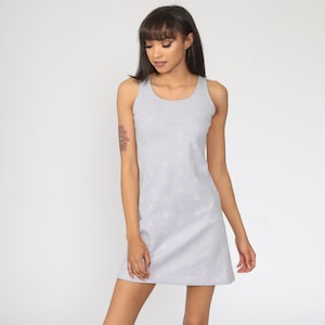 Lavender Metallic Dress Mini Dress 60s 70s GO GO Mod 1960s Space Age Party Vintage Holiday Sheath Sleeveless MiniDress Extra Small xs 0