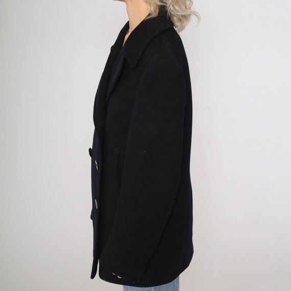 Vintage 40s Navy Pea Coat Mens 40 Deadstock Peacoat WWII 10