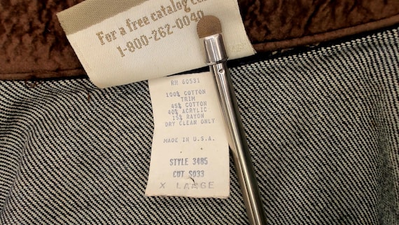 90s Denim Jacket Cropped Button Front Scalloped H… - image 12