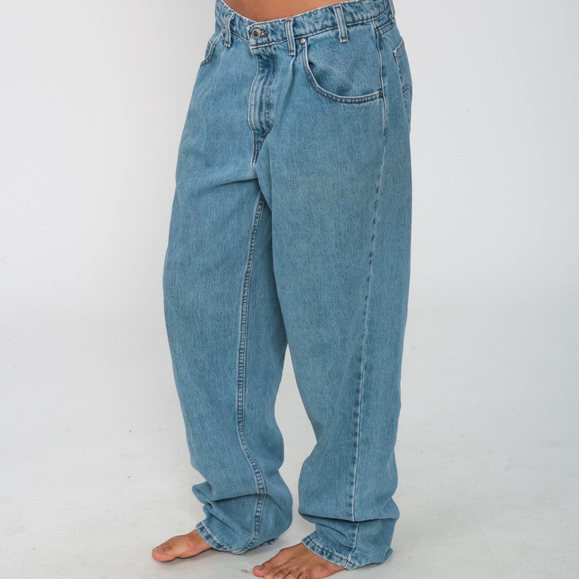 Levis Silvertab Jeans Levi Boyfriend Jeans 90s High Waist Jeans Denim Pants Guy's Fit Relaxed