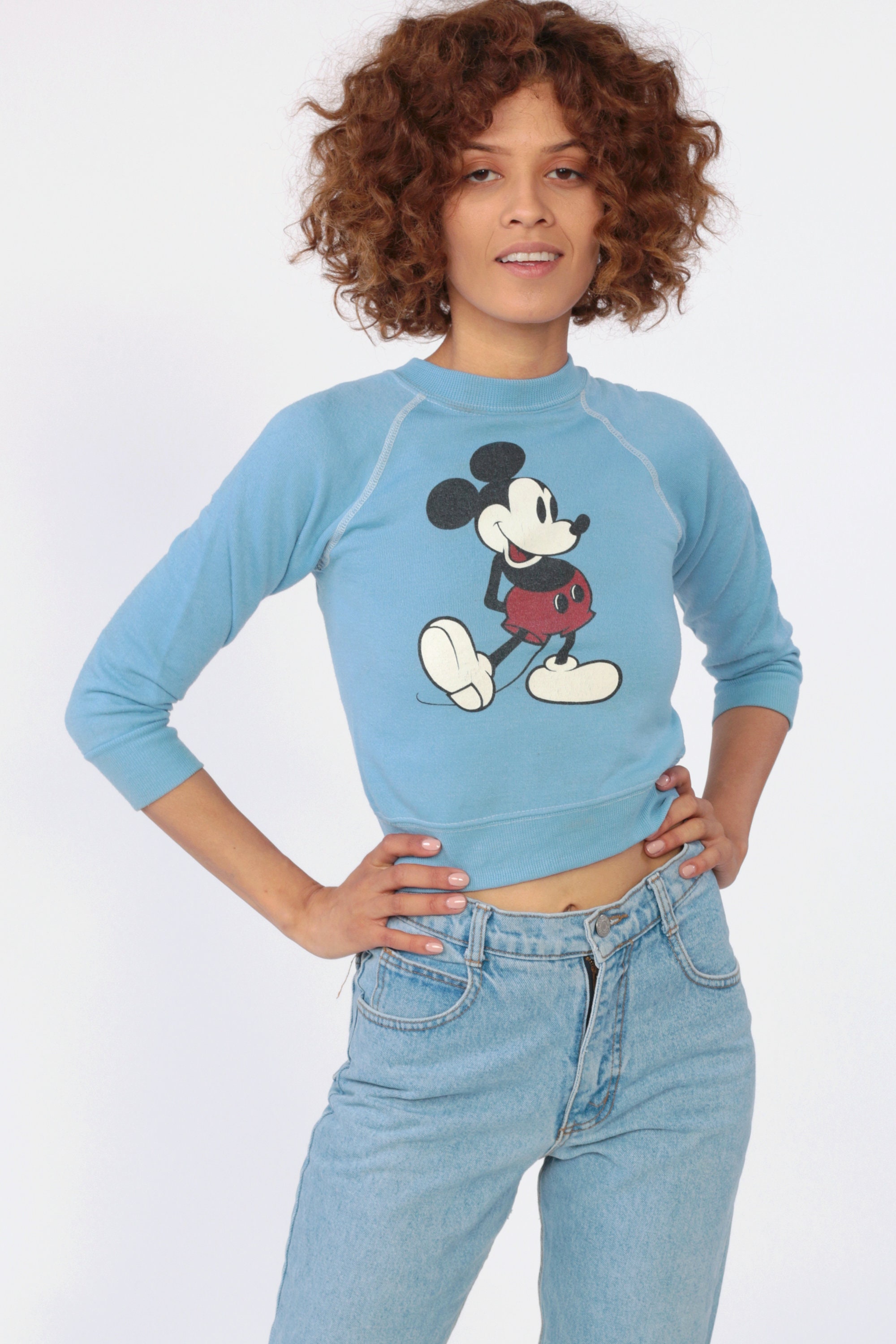 mickey mouse sweatshirt blue