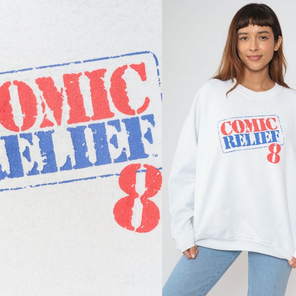 Comic Relief 8 Sweatshirt 1998 Comedy Shirt Robin Williams Whoopi Goldberg Billy Crystal Chris Rock 90s Graphic Vintage 1990s Extra Large xl