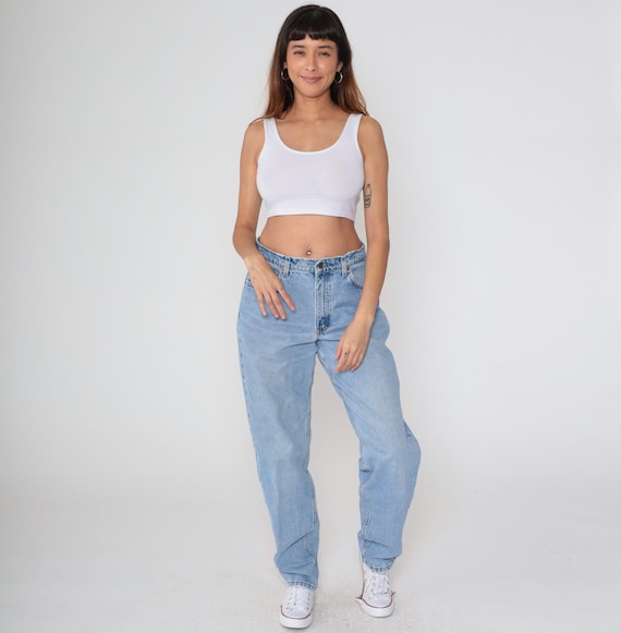 Levis Mom Jeans 32 -- 560 High Waisted Jeans 80s Jeans Faded Blue Jeans Levi High Waist Denim Pants Straight Leg 1980s Vintage Medium