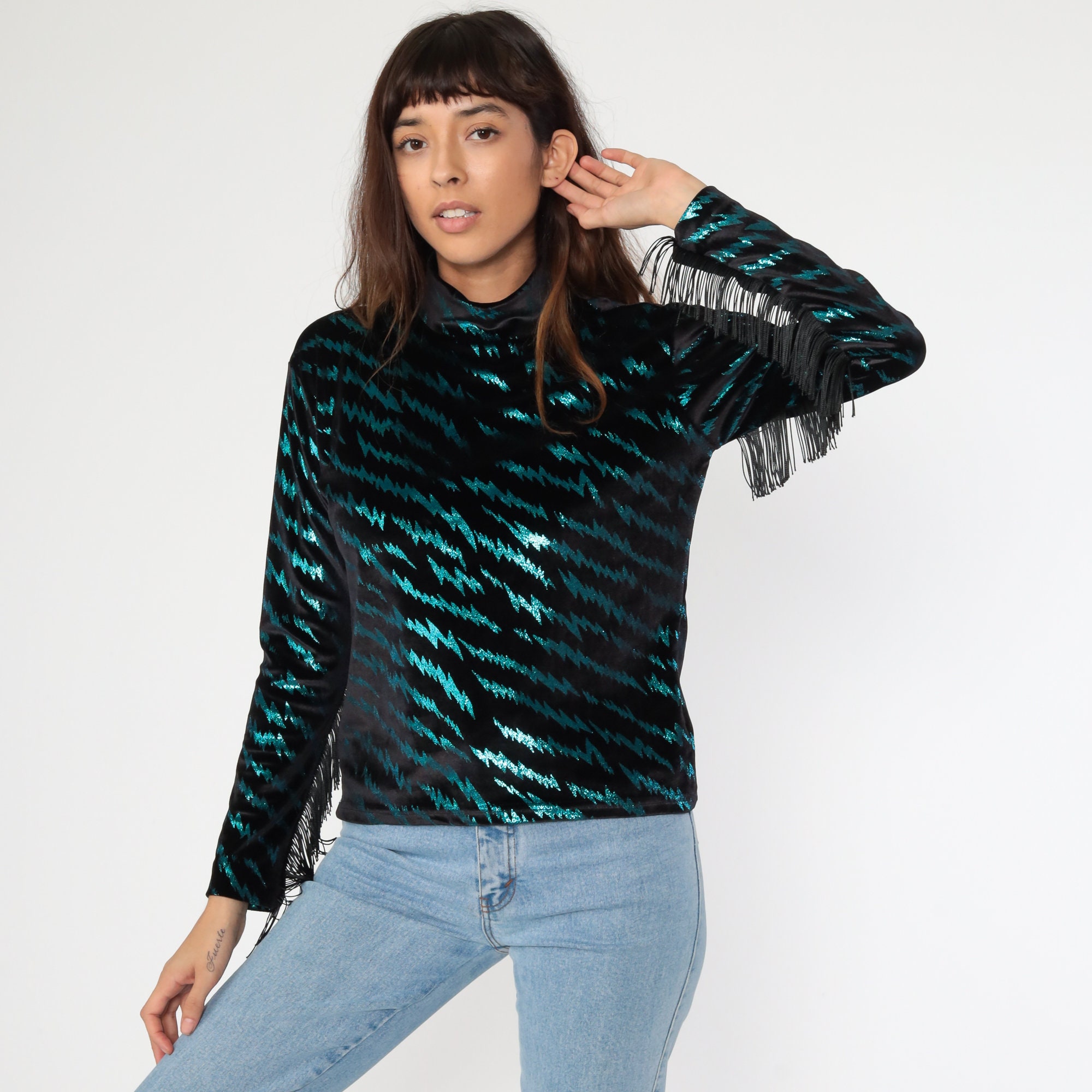 shiny tiger print shirt