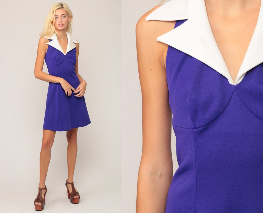 purple mod dress