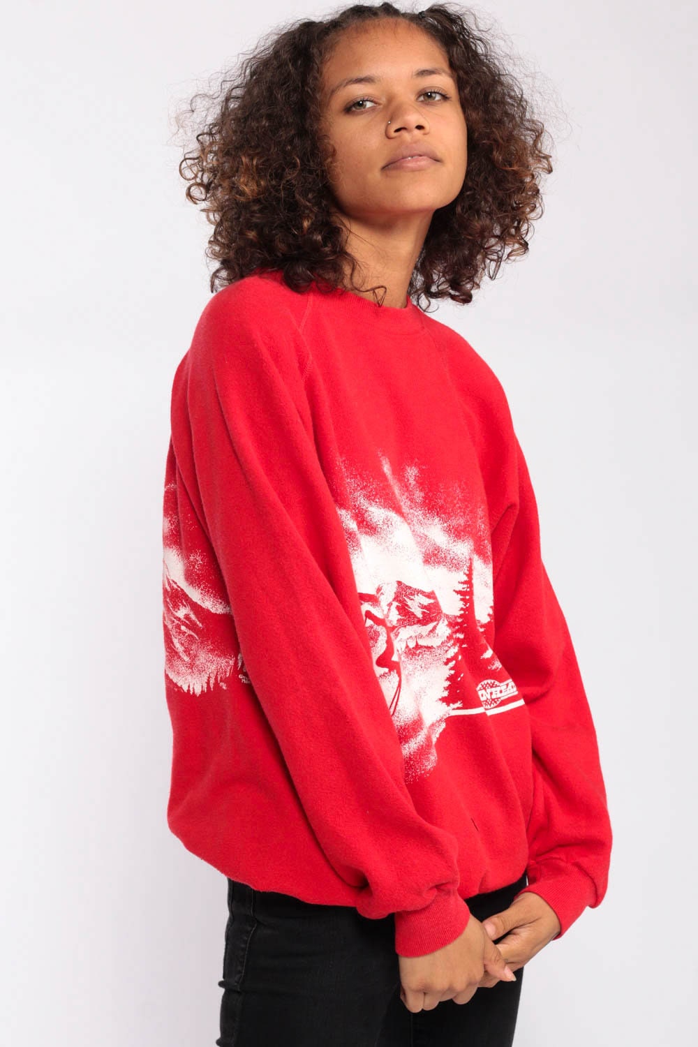 embroidered ski sweatshirt
