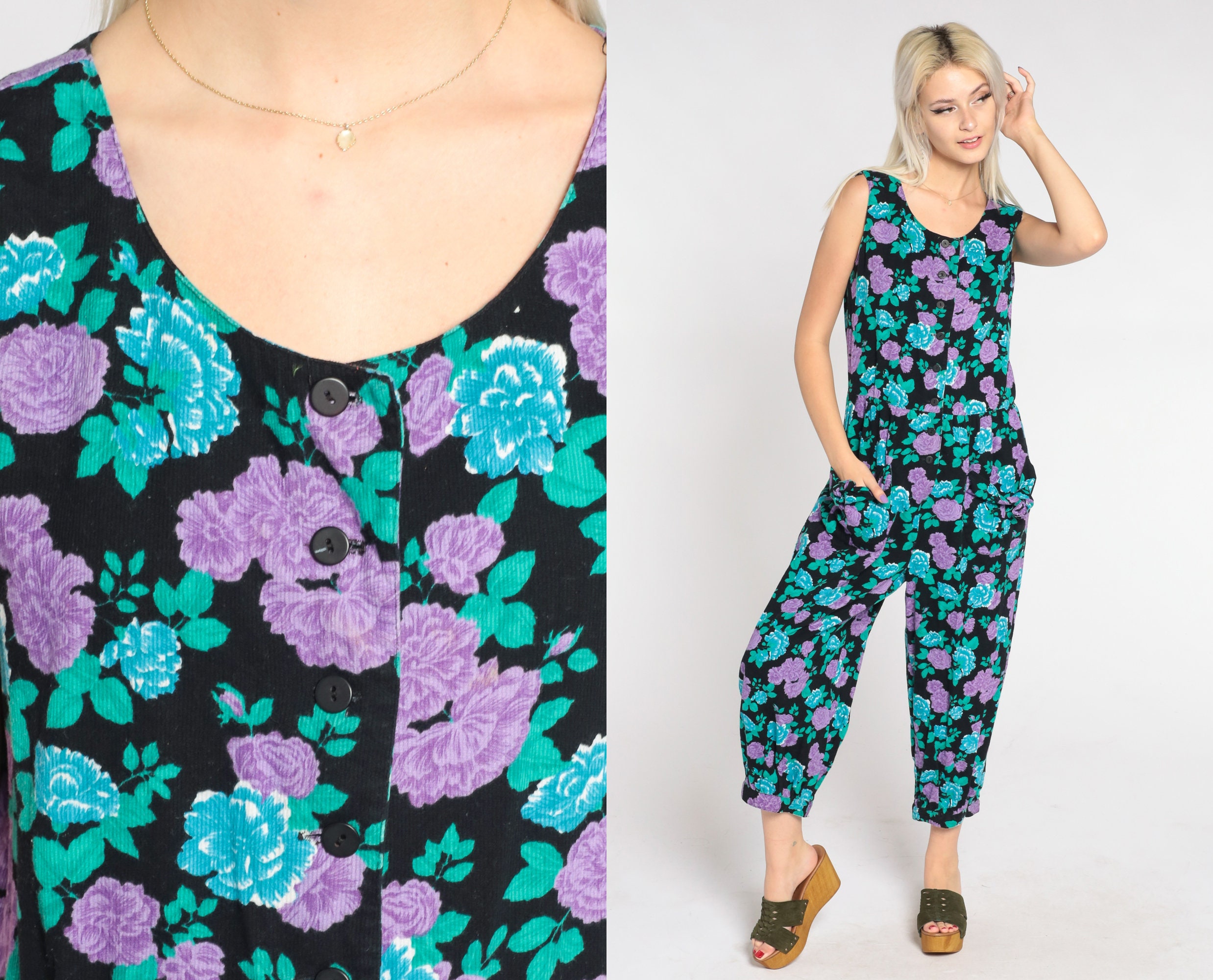 floral romper pants