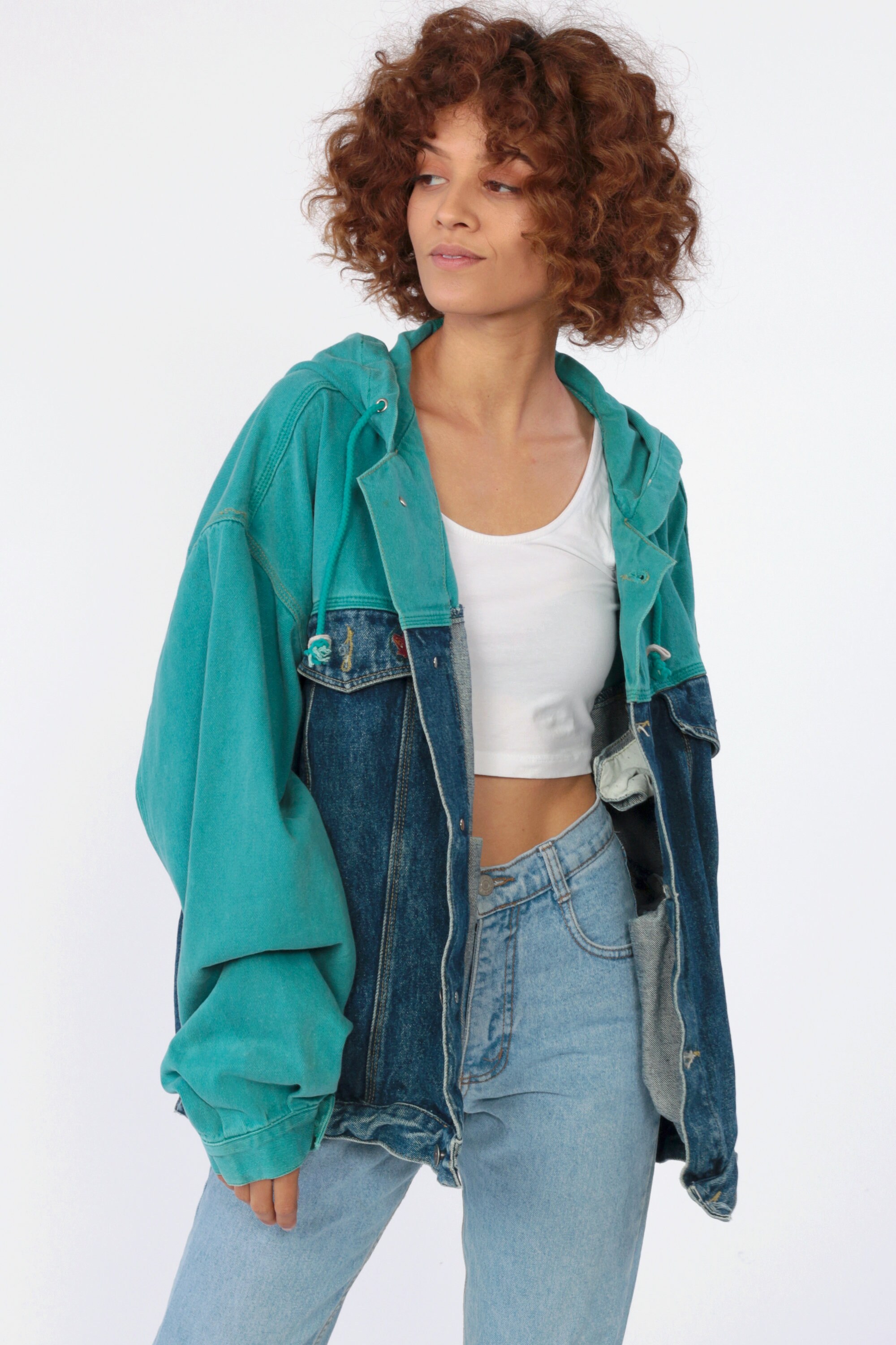 jean jacket with hoodie style