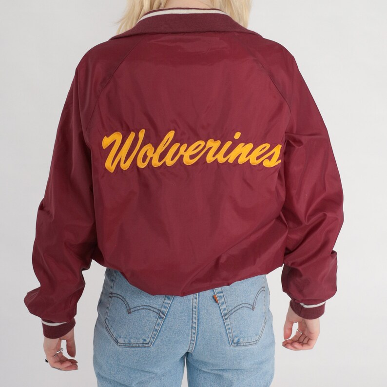Basketball Varsity Jacket 80s Tolleson Arizona Wolverines Etsy