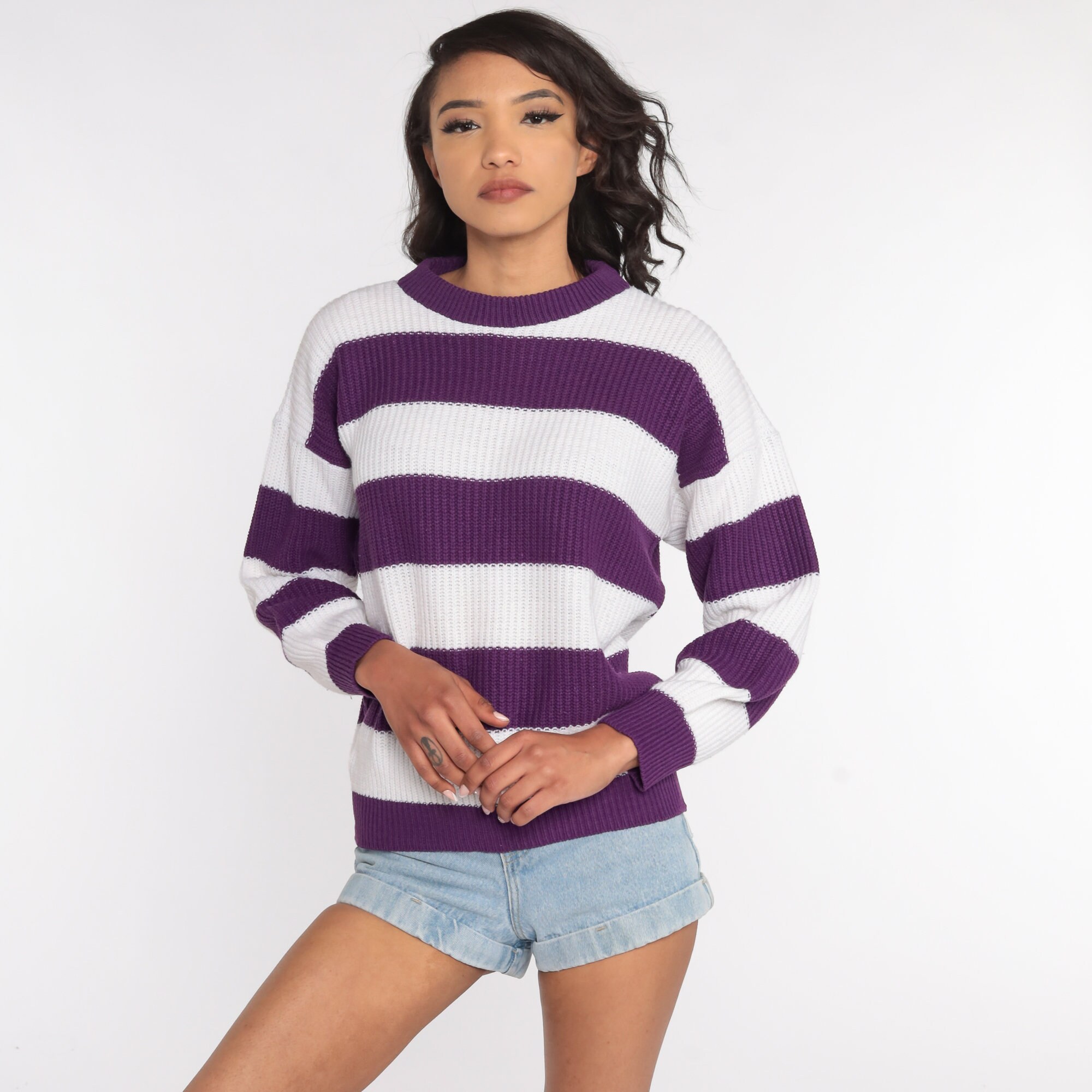 80s sweater tied around neck