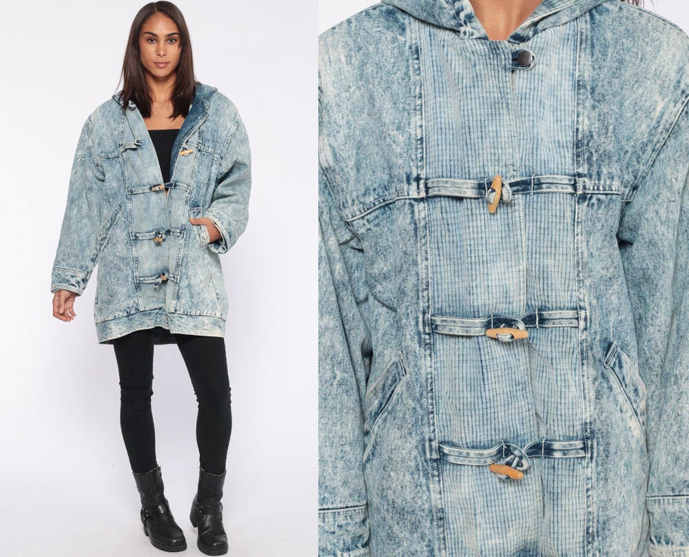 denim duffle coat