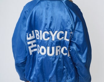 初売り初売り Satin Blue Bomber BMX Jacket Source Bicycle the 90s Jacket ジャケット・アウター