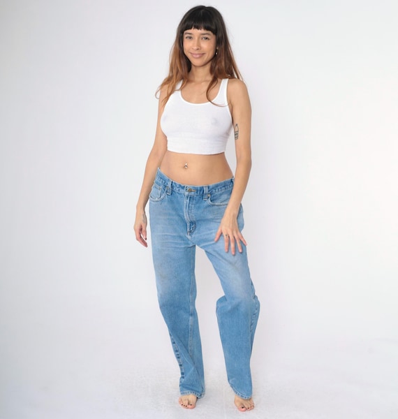Vintage Carhartt Jeans 38 x 32 Utility Jeans High Rise Baggy Boyfriend Jeans Denim Pants Retro Relaxed Straight Leg Workwear 00s Men's Large
