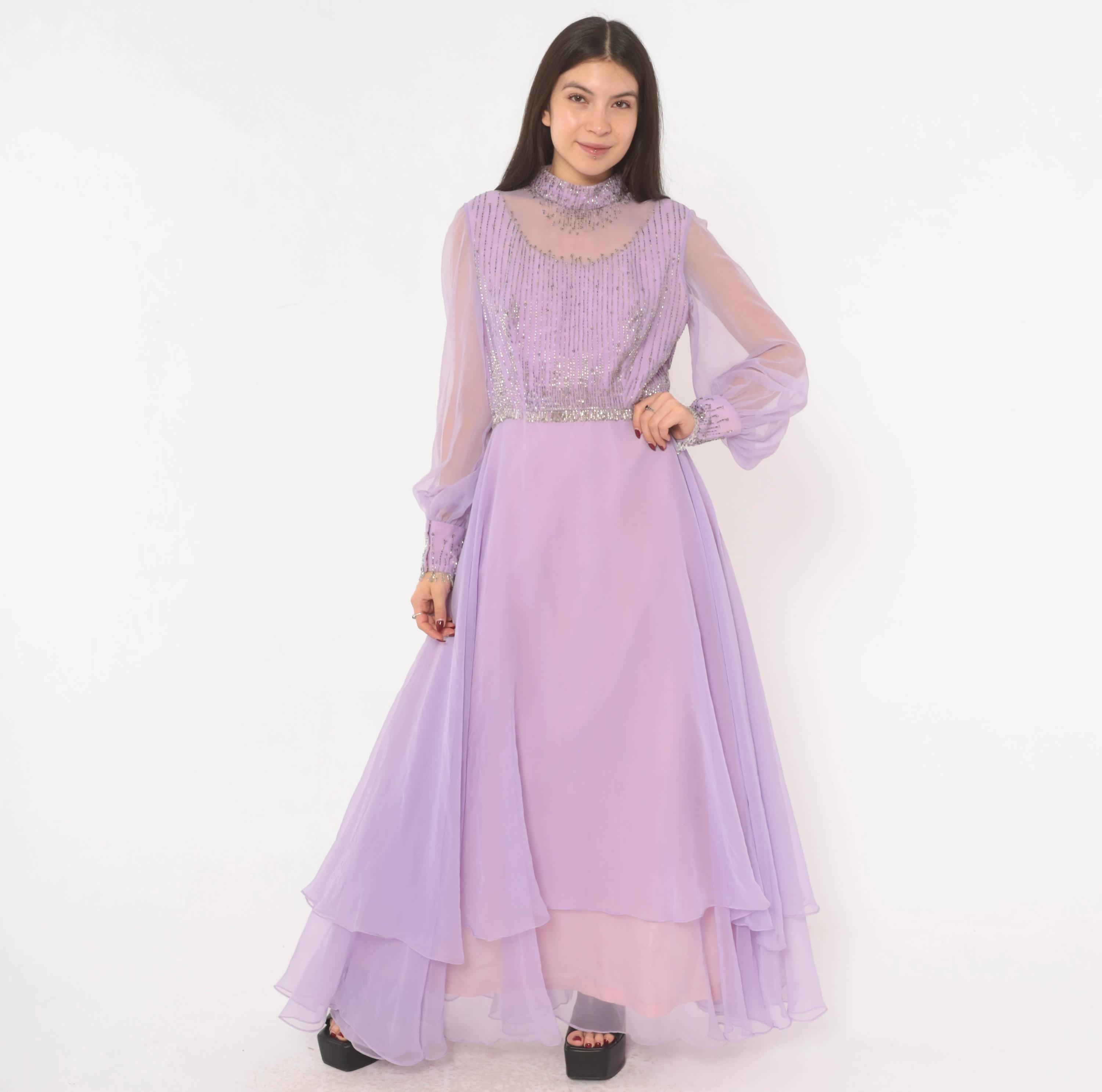 Lavender Chiffon Dress