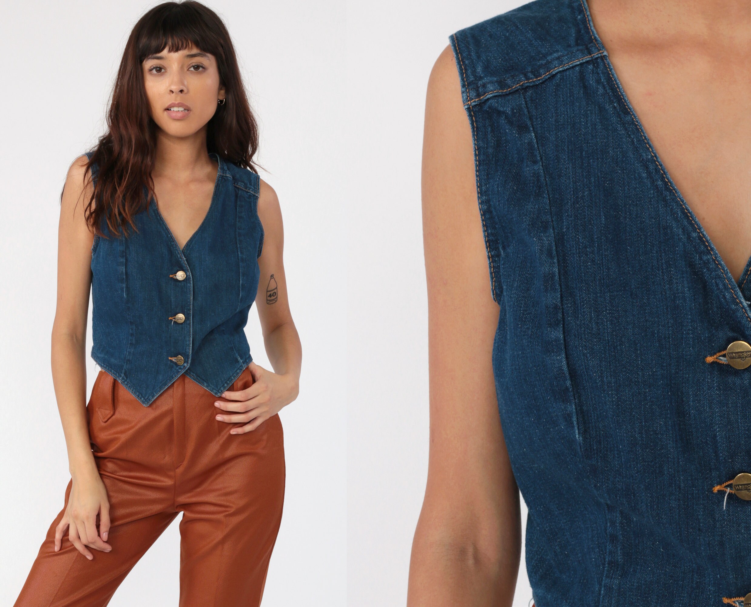 wrangler jean vest