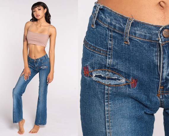 Y2K Jeans Low Rise Jeans 00s Denim Bell Bottom Jeans Boho Y2K Jeans Low Rise Jeans 00s Denim Bell Bottom Jeans Boho
