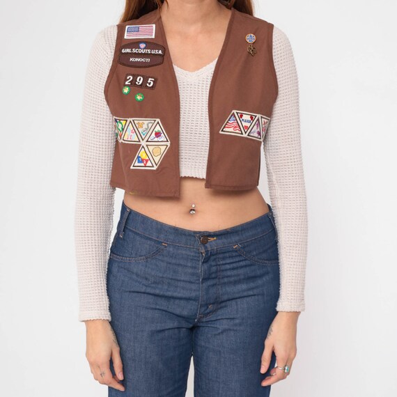 Girl Scouts Vest 2002 Brownies Patch Vest Top For… - image 9