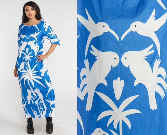 Kleid blau vögel Clearance