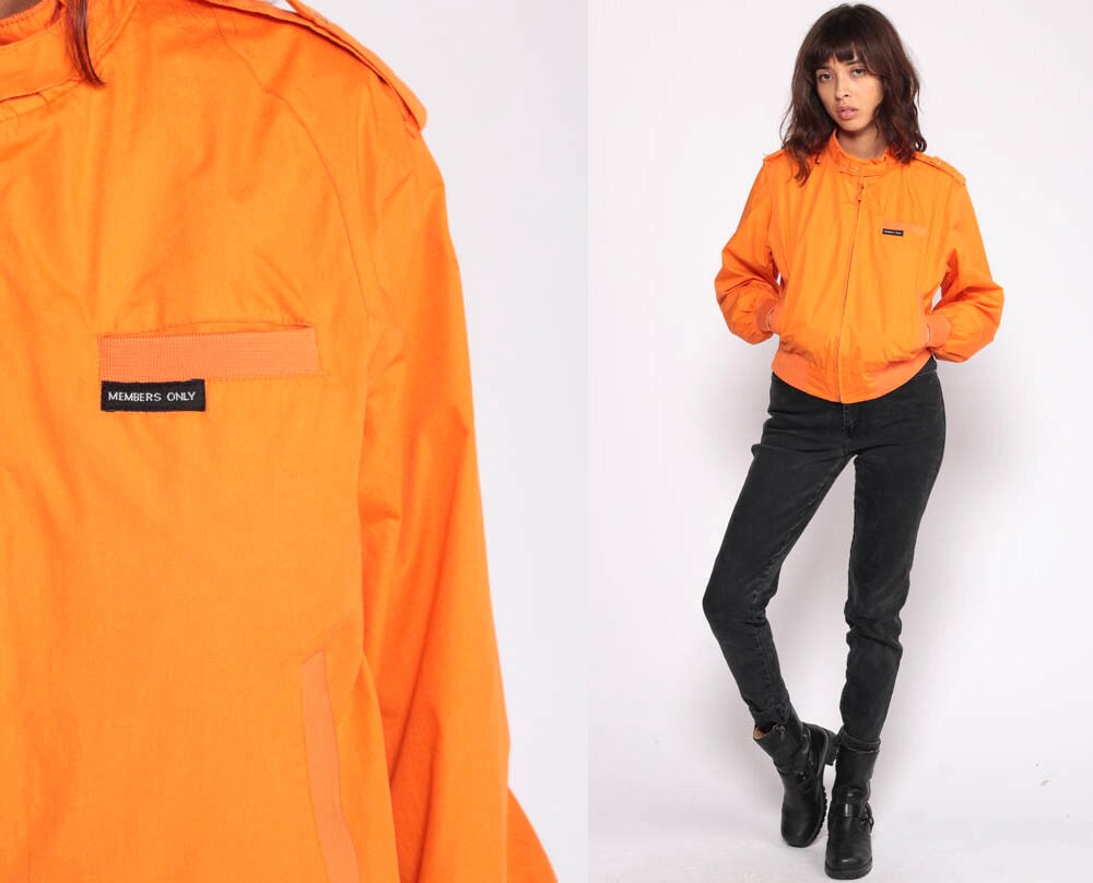 orange members only jacket