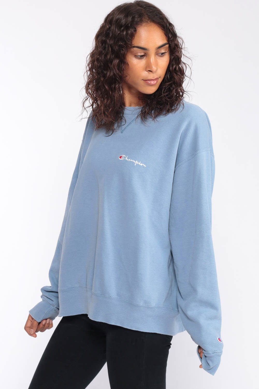 pastel blue champion sweatshirt