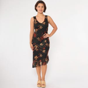 Y2K Sparkly Floral Dress Vintage Black Chiffon Asymmetrical Flounce Hem Midi V Neck Bohemian Glittery Sleeveless 90s Summer Medium - Etsy Y2K Sparkly Floral Dress Vintage Black Chiffon Asymmetrical Flounce Hem Midi V Neck Bohemian Glittery Sleeveless 90s Summer Medium - Etsy