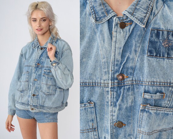 Blue cargo jacket hotsell